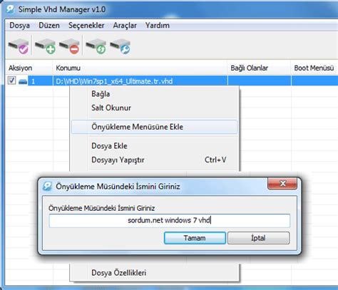 Sordum Simple VHD Manager